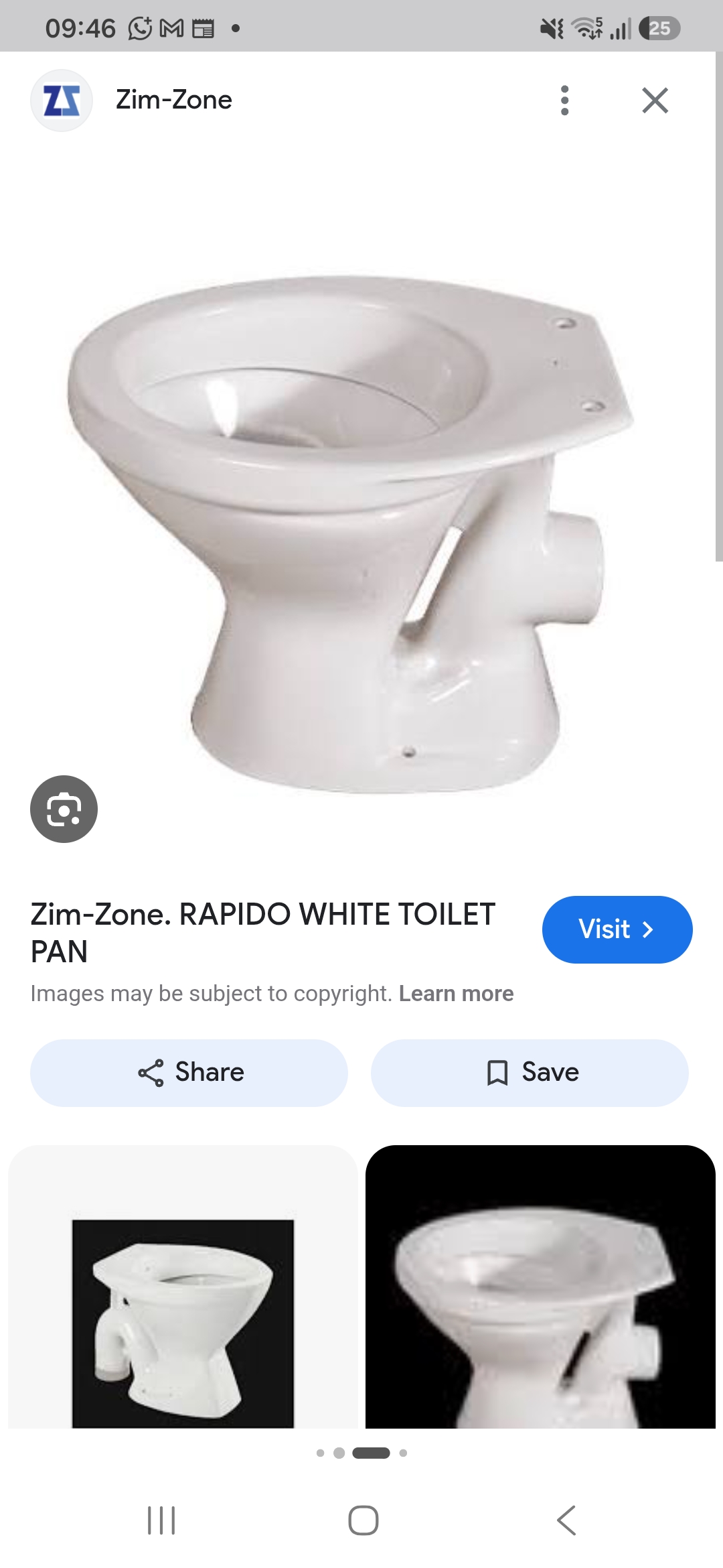 Rapido White Toilet Pan