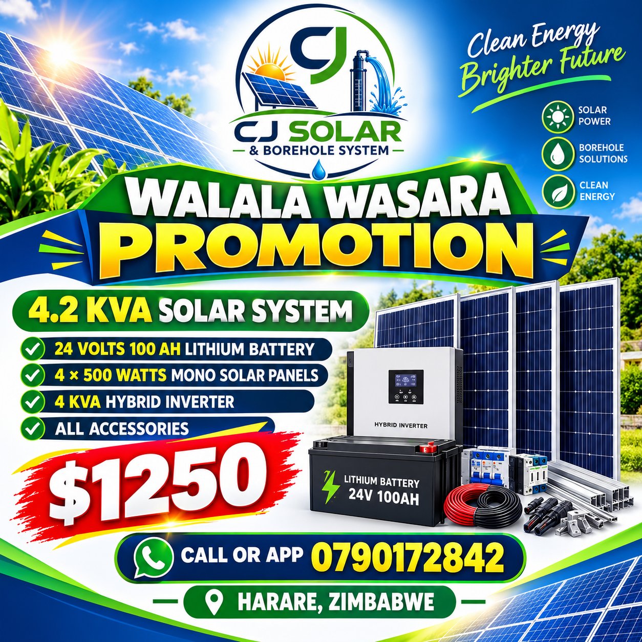 4.2 KVA Solar System Promotion in Harare